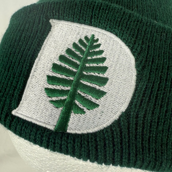 NWOT Dartmouth College D Pine Dk Green Stocking Hat Beanie OS Ski Cap Packable - Picture 3 of 9